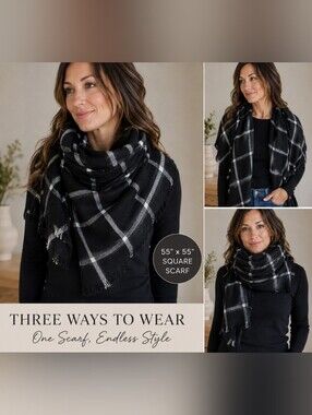 Square Plaid Scarf